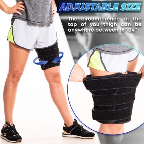 Thigh Compression Sleeve with Adjustable Strap - Hamstring